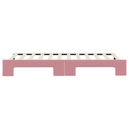 Divano Letto con Letto Estraibile Rosa 90x200 cm in Velluto - homemem39