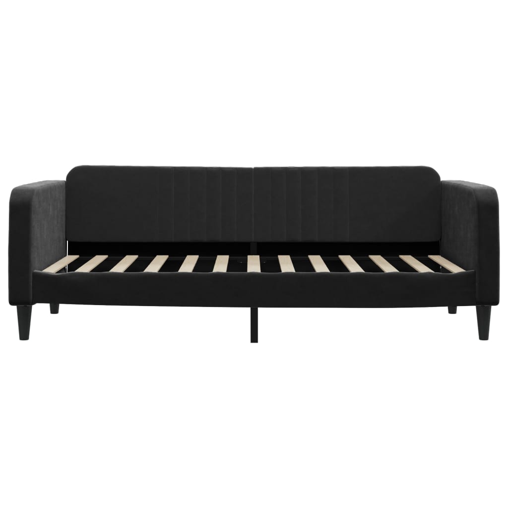 Divano Letto con Letto Estraibile Nero 90x200 cm in Velluto - homemem39