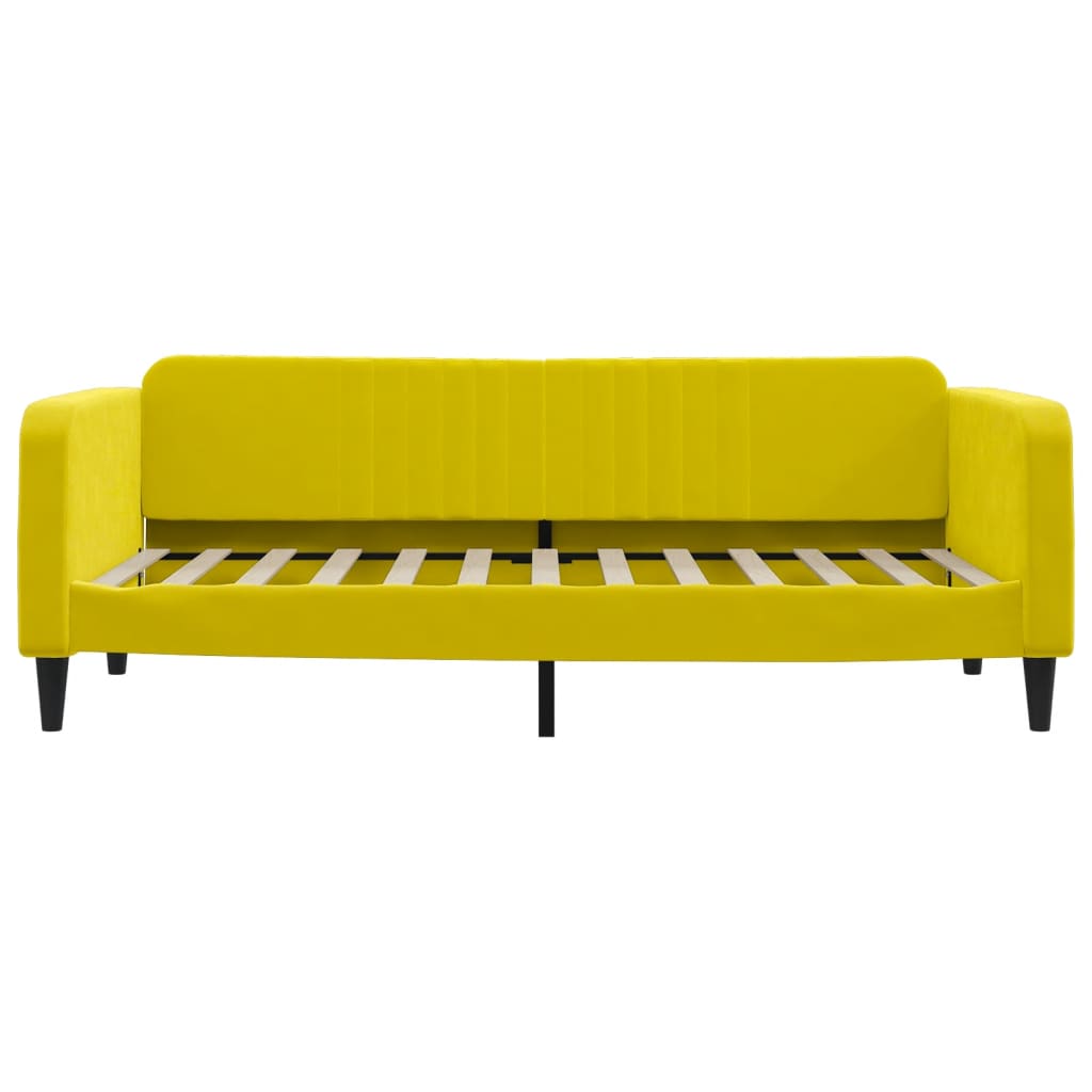 Divano Letto con Letto Estraibile Giallo 90x200 cm in Velluto - homemem39