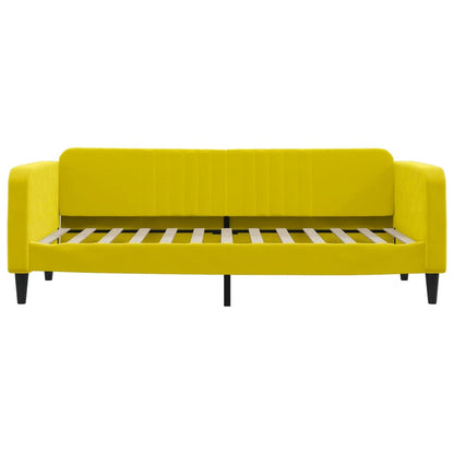 Divano Letto con Letto Estraibile Giallo 90x200 cm in Velluto - homemem39