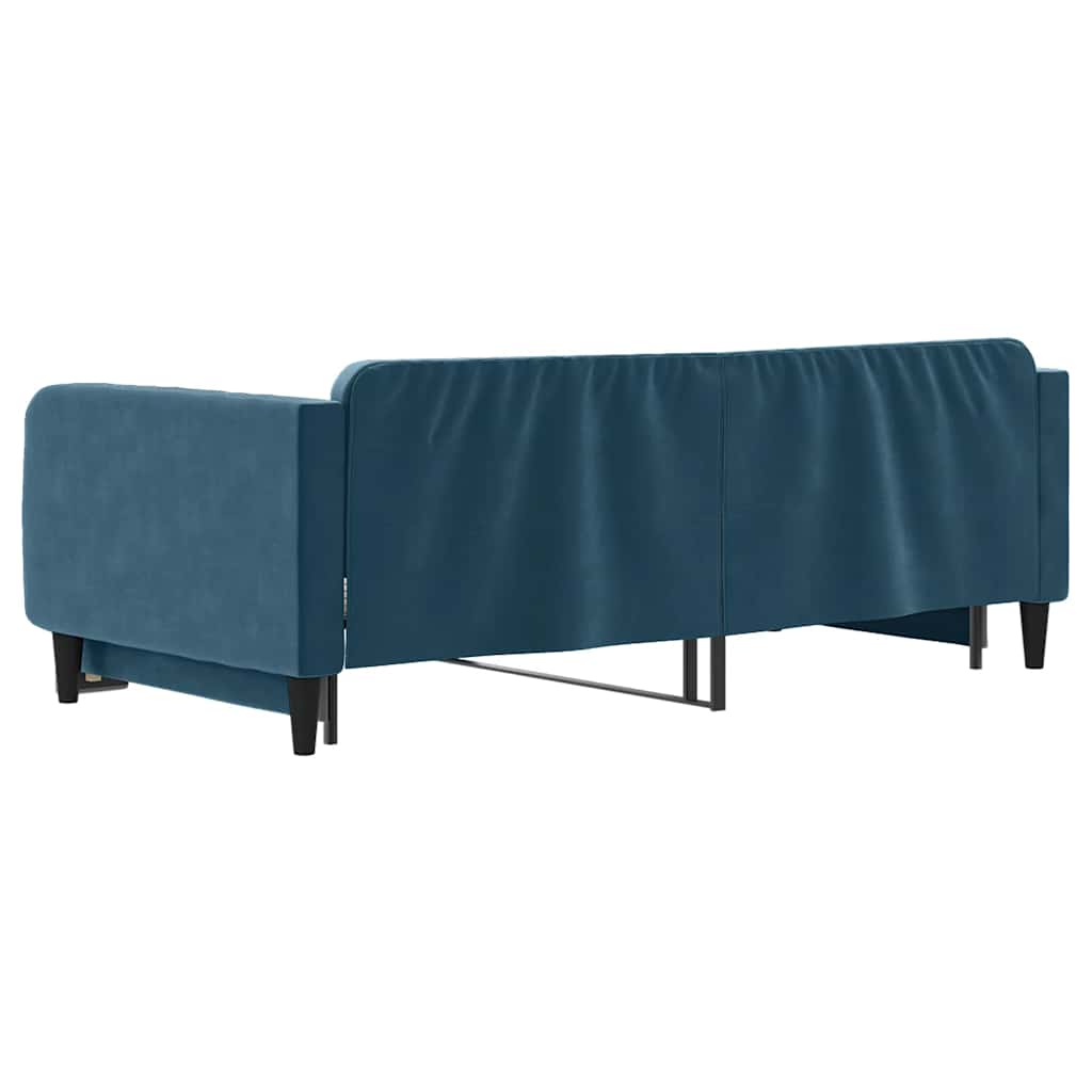 Divano Letto con Letto Estraibile Blu 100x200 cm in Velluto | homemem39