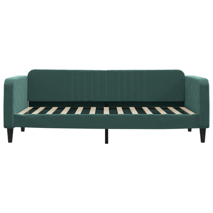 Divano Letto con Letto Estraibile Verde Scuro 100x200cm Velluto | homemem39