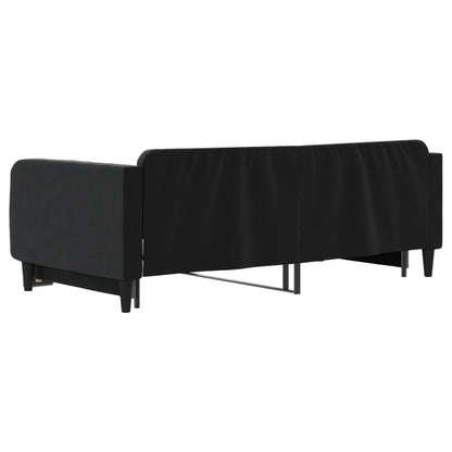Divano Letto con Letto Estraibile Nero 100x200 cm in Velluto - homemem39