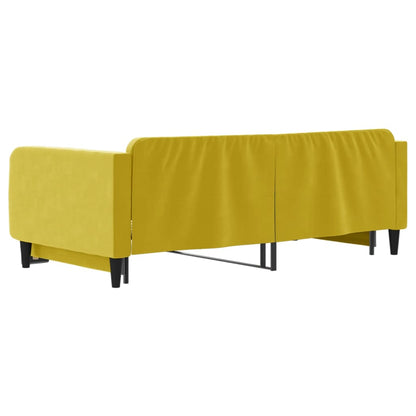 Divano Letto con Letto Estraibile Giallo 100x200 cm in Velluto - homemem39