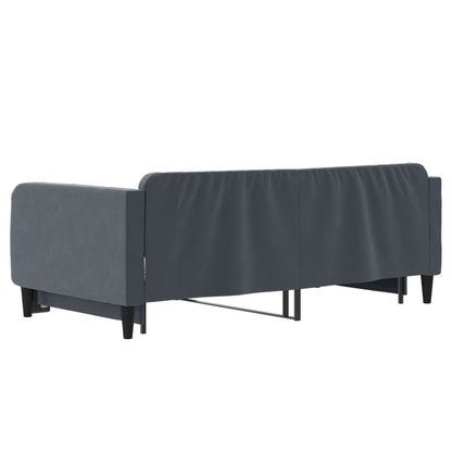 Divano Letto con Letto Estraibile Grigio Scuro 90x190cm Velluto | homemem39
