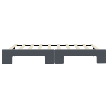 Divano Letto con Letto Estraibile Grigio Scuro 90x190cm Velluto | homemem39