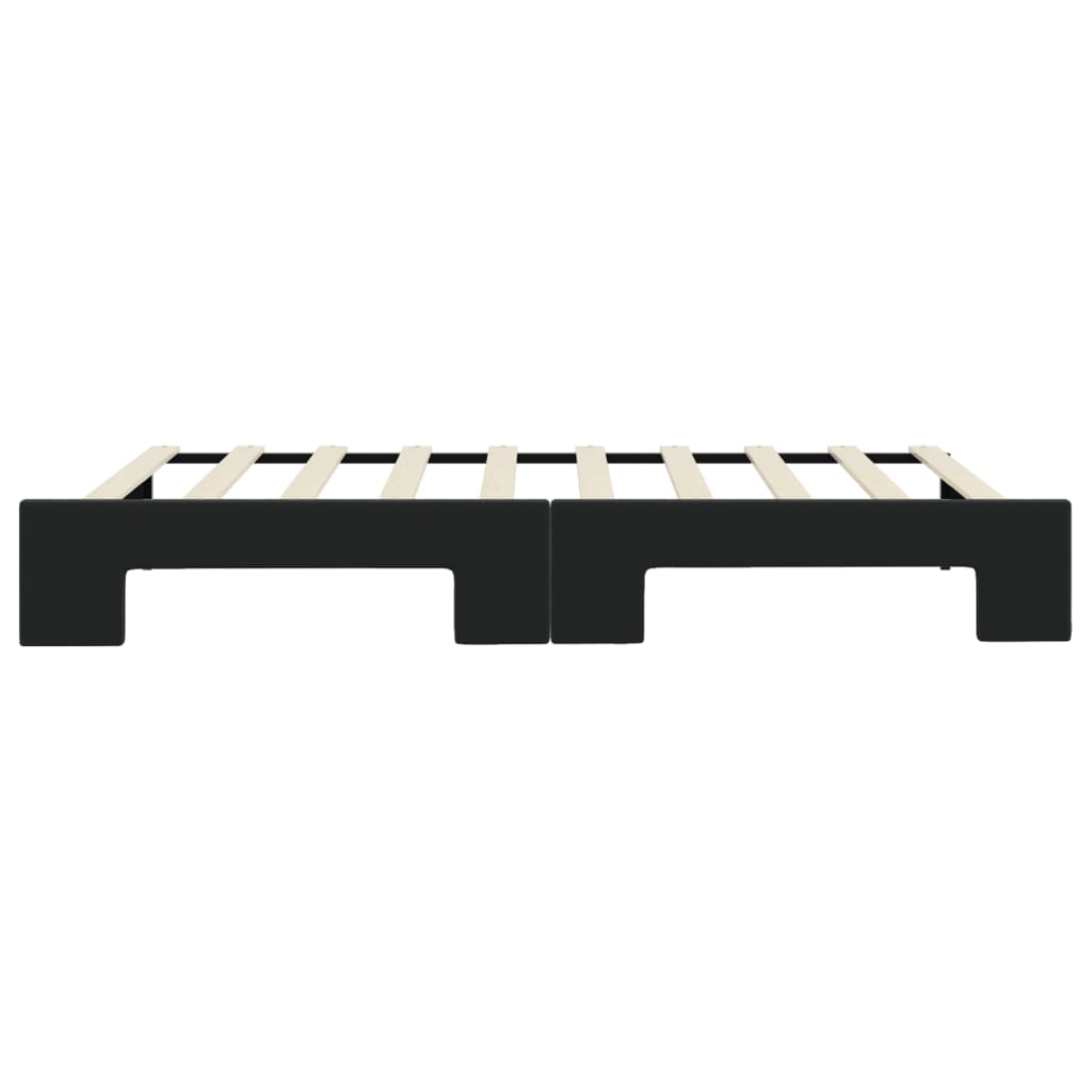 Divano Letto con Letto Estraibile Nero 90x190 cm in Velluto - homemem39