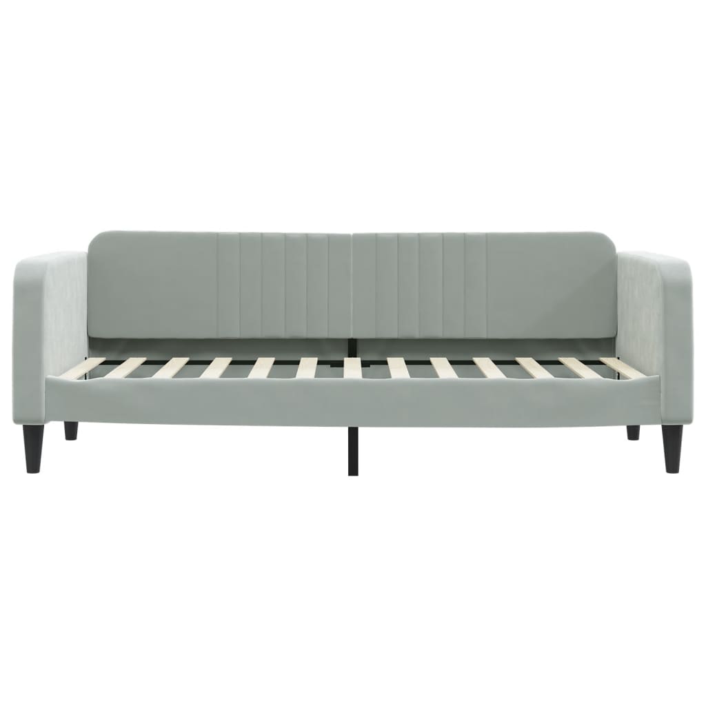 Divano Letto Estraibile Cassetti Grigio Chiaro 80x200cm Velluto - homemem39