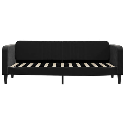 Divano Letto Estraibile con Cassetti Nero 80x200 cm in Velluto | homemem39