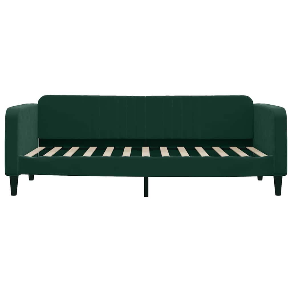 Divano Letto Estraibile Cassetti Verde Scuro 100x200cm Velluto | homemem39
