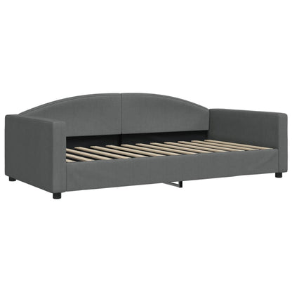 Divano Letto con Materasso Grigio Scuro 100x200 cm in Tessuto - homemem39