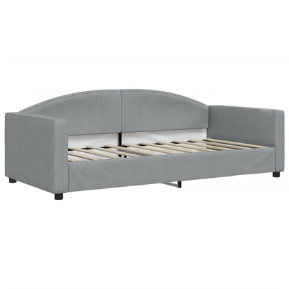 Divano Letto con Materasso Grigio Chiaro 90x190 cm in Tessuto - homemem39