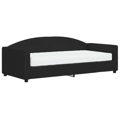Divano Letto con Materasso Nero 90x190 cm in Tessuto - homemem39