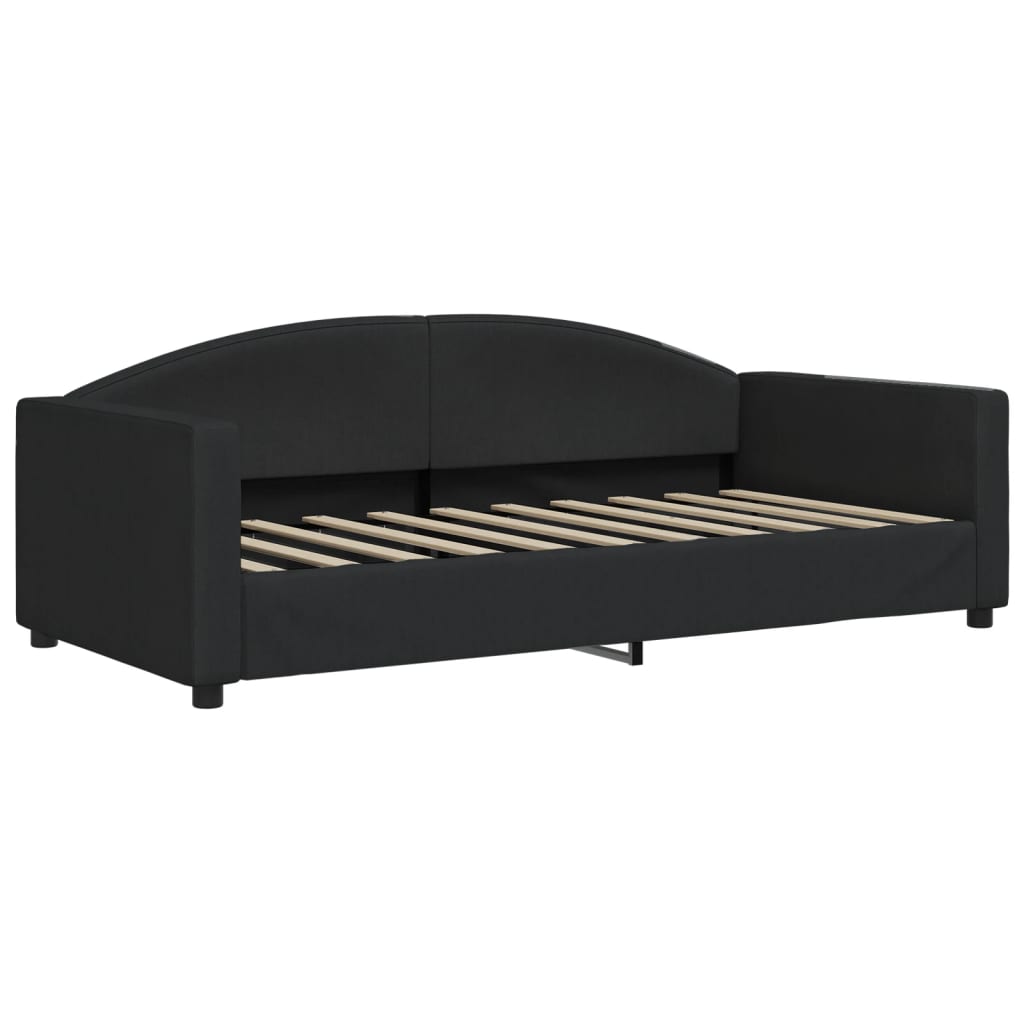Divano Letto con Materasso Nero 90x190 cm in Tessuto - homemem39