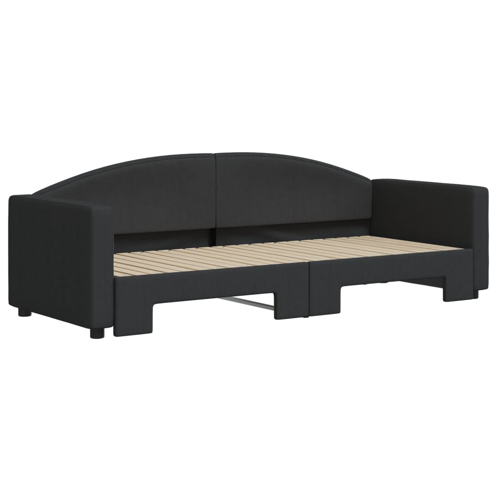 Divano Letto con Letto Estraibile Nero 80x200 Tessuto - homemem39