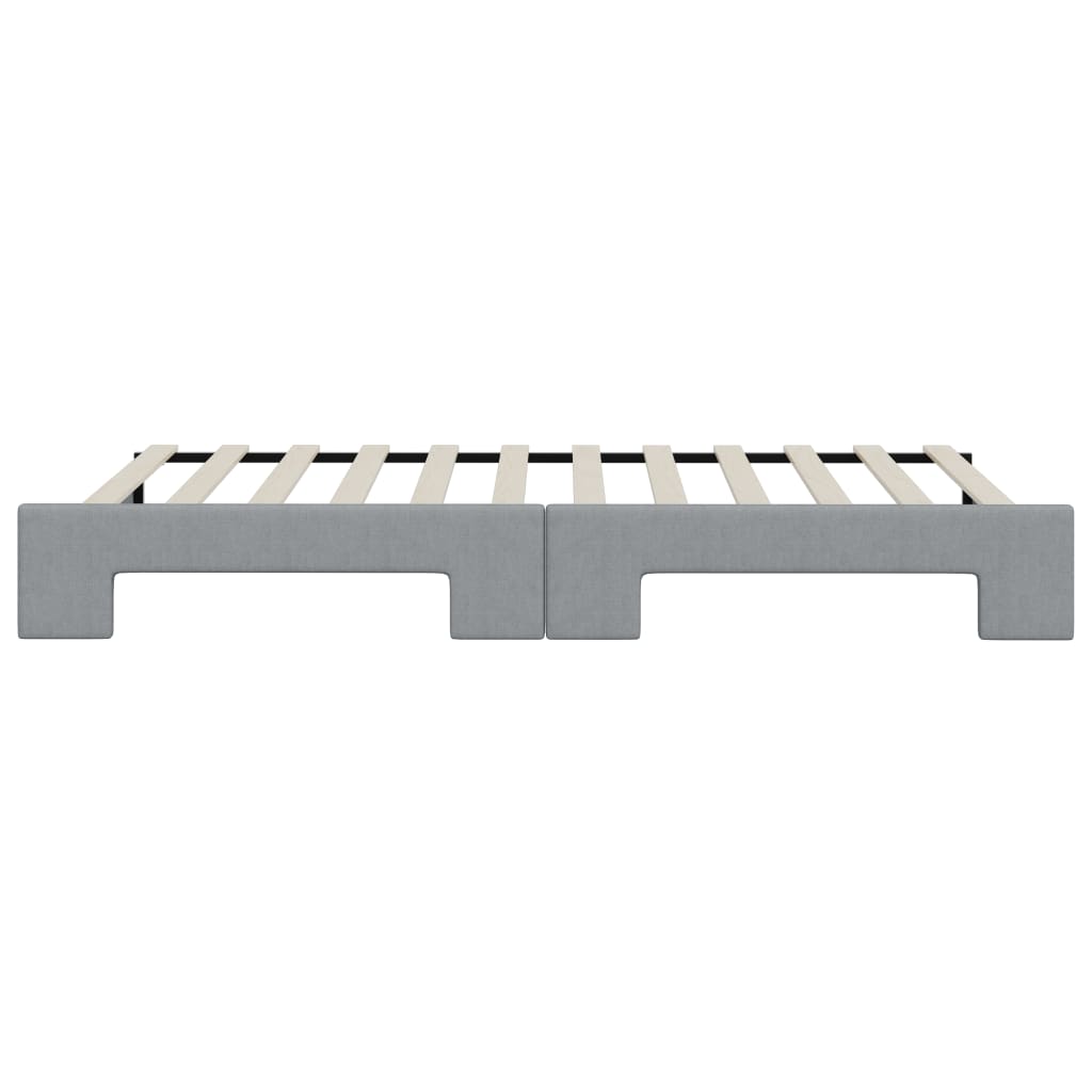 Divano Letto con Letto Estraibile Grigio Chiaro 90x200 Tessuto - homemem39