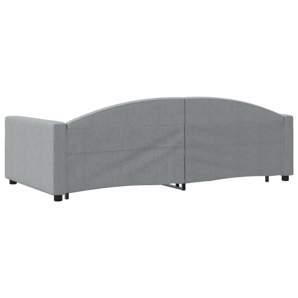 Divano Letto con Letto Estraibile Grigio Chiaro 100x200 Tessuto - homemem39