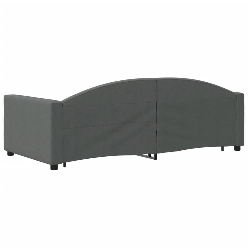 Divano Letto con Letto Estraibile Grigio Scuro 90x190cm Tessuto | homemem39