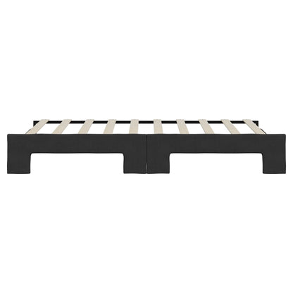 Divano Letto con Letto Estraibile Nero 90x190 cm in Tessuto