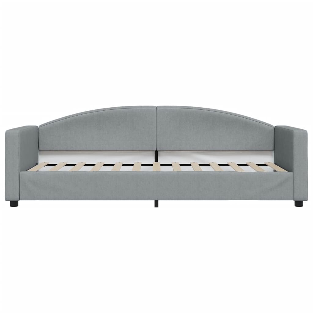 Divano Letto Estraibile Cassetti Grigio Chiaro 80x200cm Tessuto - homemem39