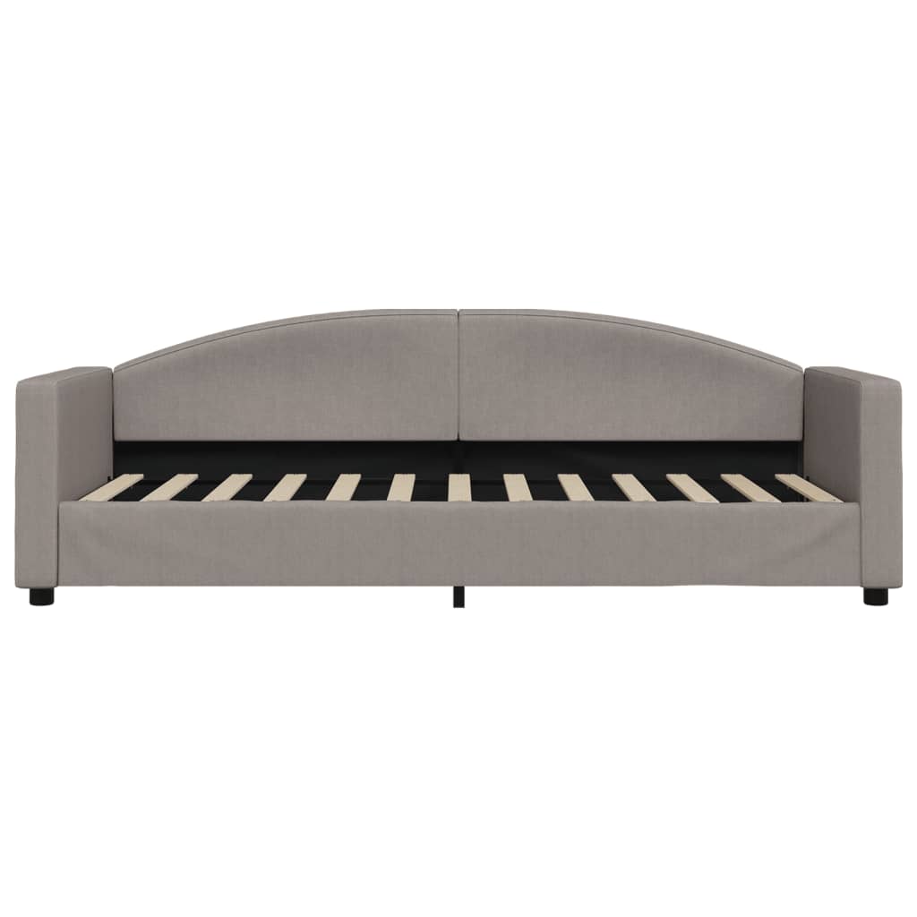 Divano Letto Estraibile con Cassetti Tortora 80x200 cm Tessuto