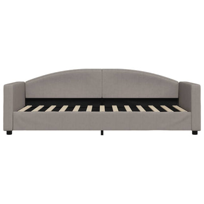 Divano Letto Estraibile con Cassetti Tortora 80x200 cm Tessuto