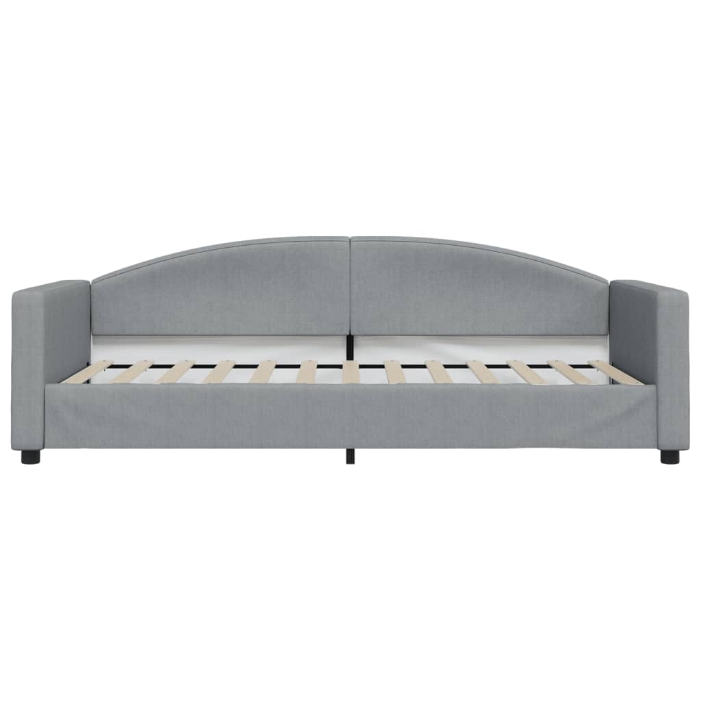 Divano Letto Estraibile Cassetti Grigio Chiaro 90x200cm Tessuto - homemem39