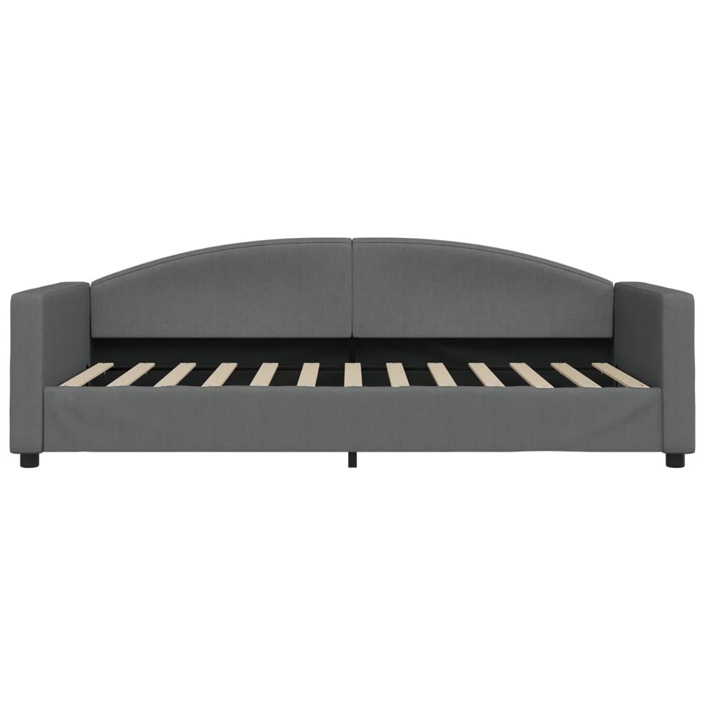 Divano Letto Estraibile Cassetti Grigio Scuro 90x200cm Tessuto - homemem39