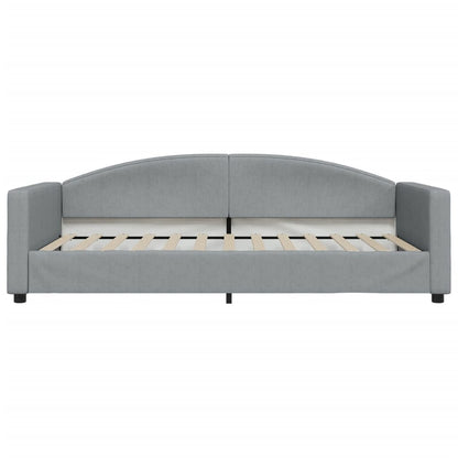 Divano Letto Estraibile Cassetti Grigio Chiaro 100x200 Tessuto - homemem39