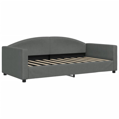 Divano Letto Estraibile Cassetti Grigio Scuro 90x190cm Tessuto | homemem39