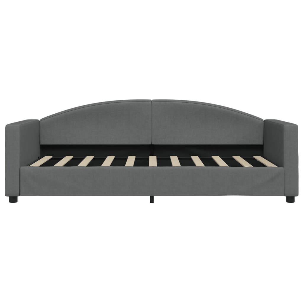 Divano Letto Estraibile Cassetti Grigio Scuro 90x190cm Tessuto | homemem39