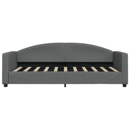 Divano Letto Estraibile Cassetti Grigio Scuro 90x190cm Tessuto | homemem39