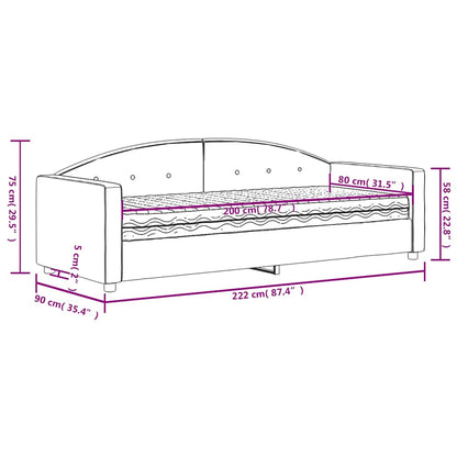 Divano Letto con Materasso Blu 80x200 cm in Velluto | homemem39