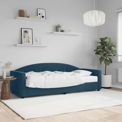 Divano Letto con Materasso Blu 80x200 cm in Velluto | homemem39