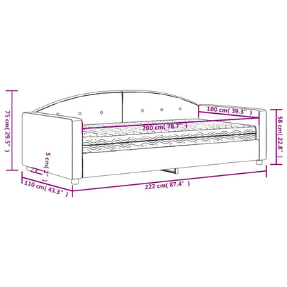 Divano Letto con Materasso Giallo 100x200 cm in Velluto | homemem39