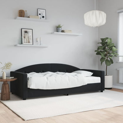 Divano Letto con Materasso Nero 90x190 cm in Velluto | homemem39