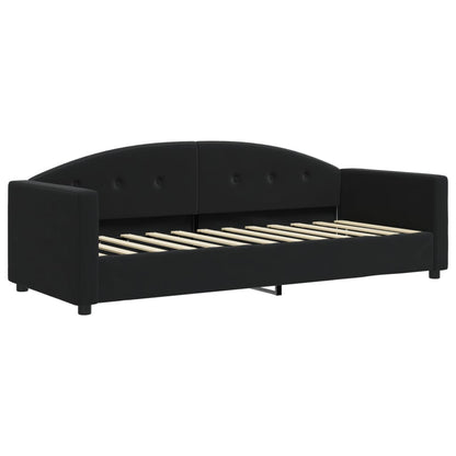 Divano Letto con Letto Estraibile Nero 80x200 cm in Velluto - homemem39
