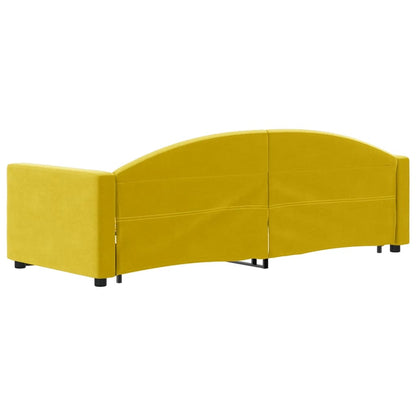 Divano Letto con Letto Estraibile Giallo 80x200 cm in Velluto - homemem39