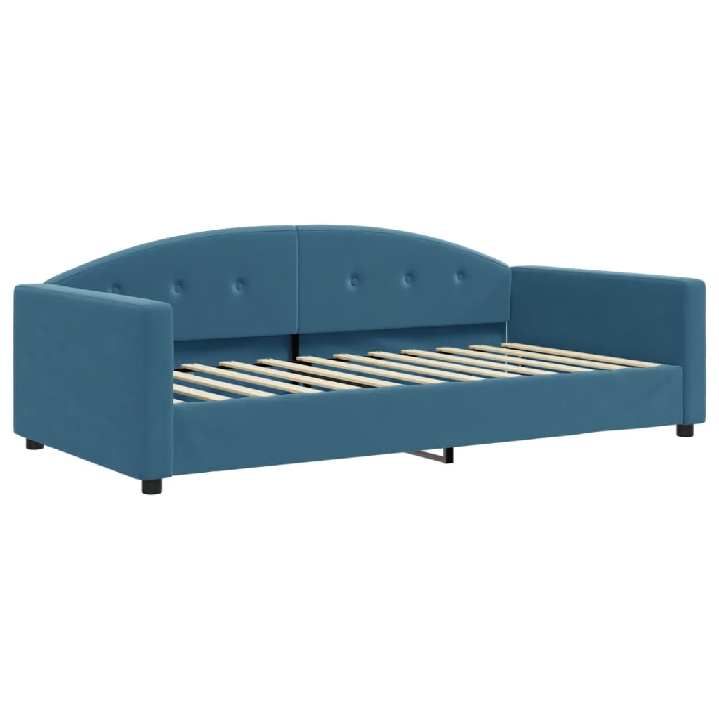 Divano Letto con Letto Estraibile Blu 100x200 cm in Velluto - homemem39