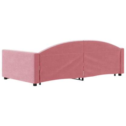 Divano Letto con Letto Estraibile Rosa 100x200 cm in Velluto - homemem39