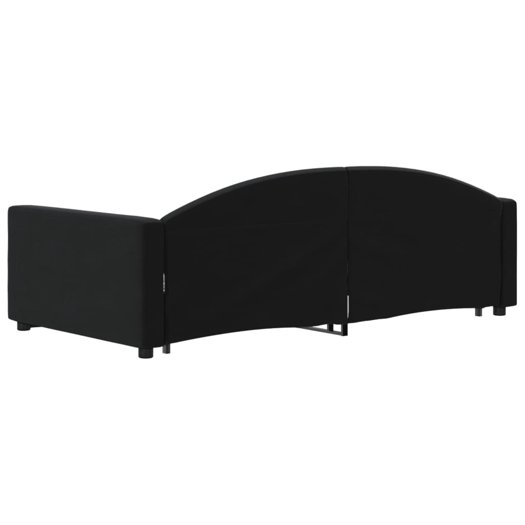 Divano Letto con Letto Estraibile Nero 100x200 cm in Velluto | homemem39