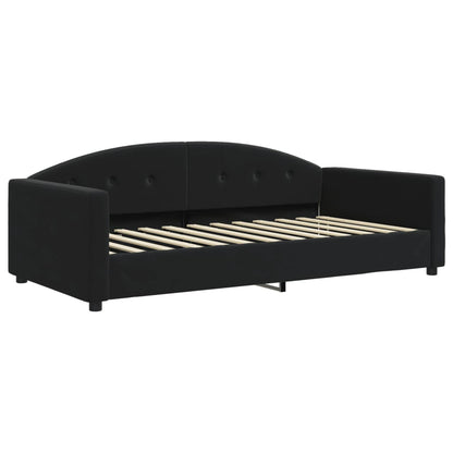 Divano Letto con Letto Estraibile Nero 100x200 cm in Velluto | homemem39
