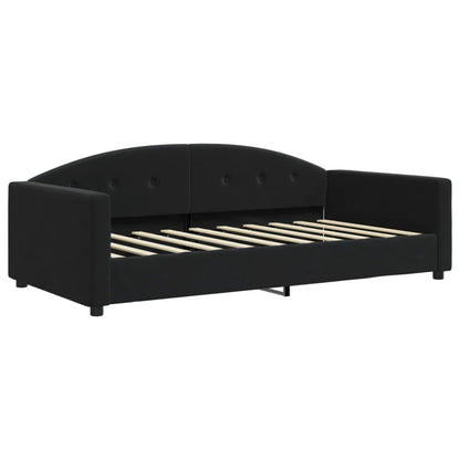 Divano Letto con Letto Estraibile Nero 90x190 cm in Velluto - homemem39
