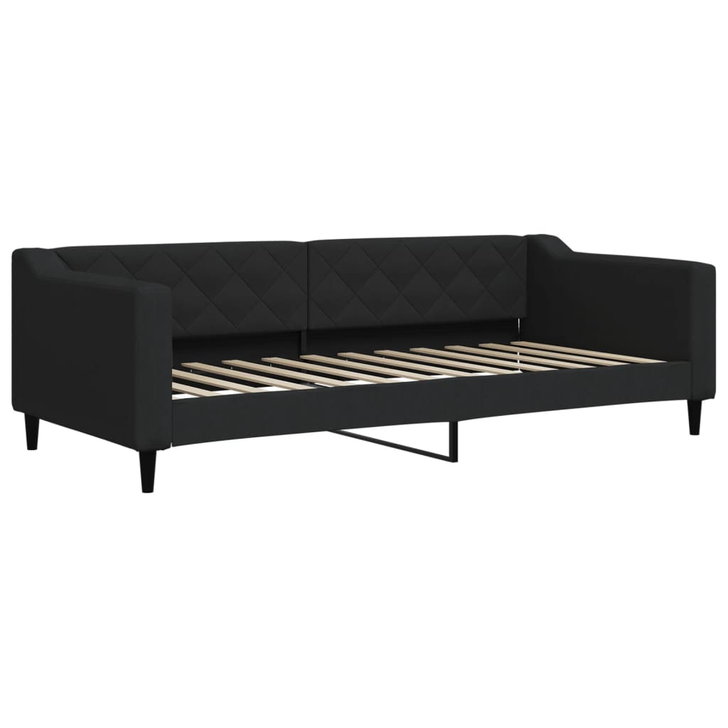 Divano Letto con Materasso Nero 90x200 cm in Tessuto - homemem39