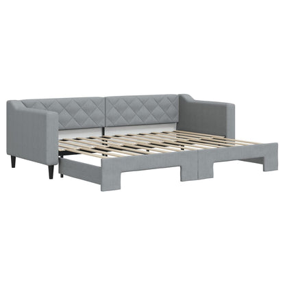 Divano Letto con Letto Estraibile Grigio Chiaro 80x200 Tessuto - homemem39