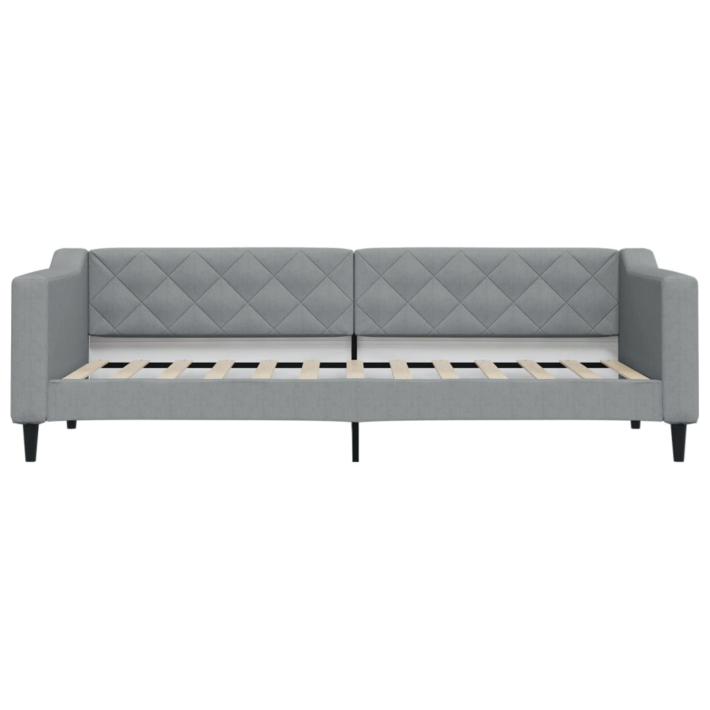 Divano Letto con Letto Estraibile Grigio Chiaro 80x200 Tessuto - homemem39