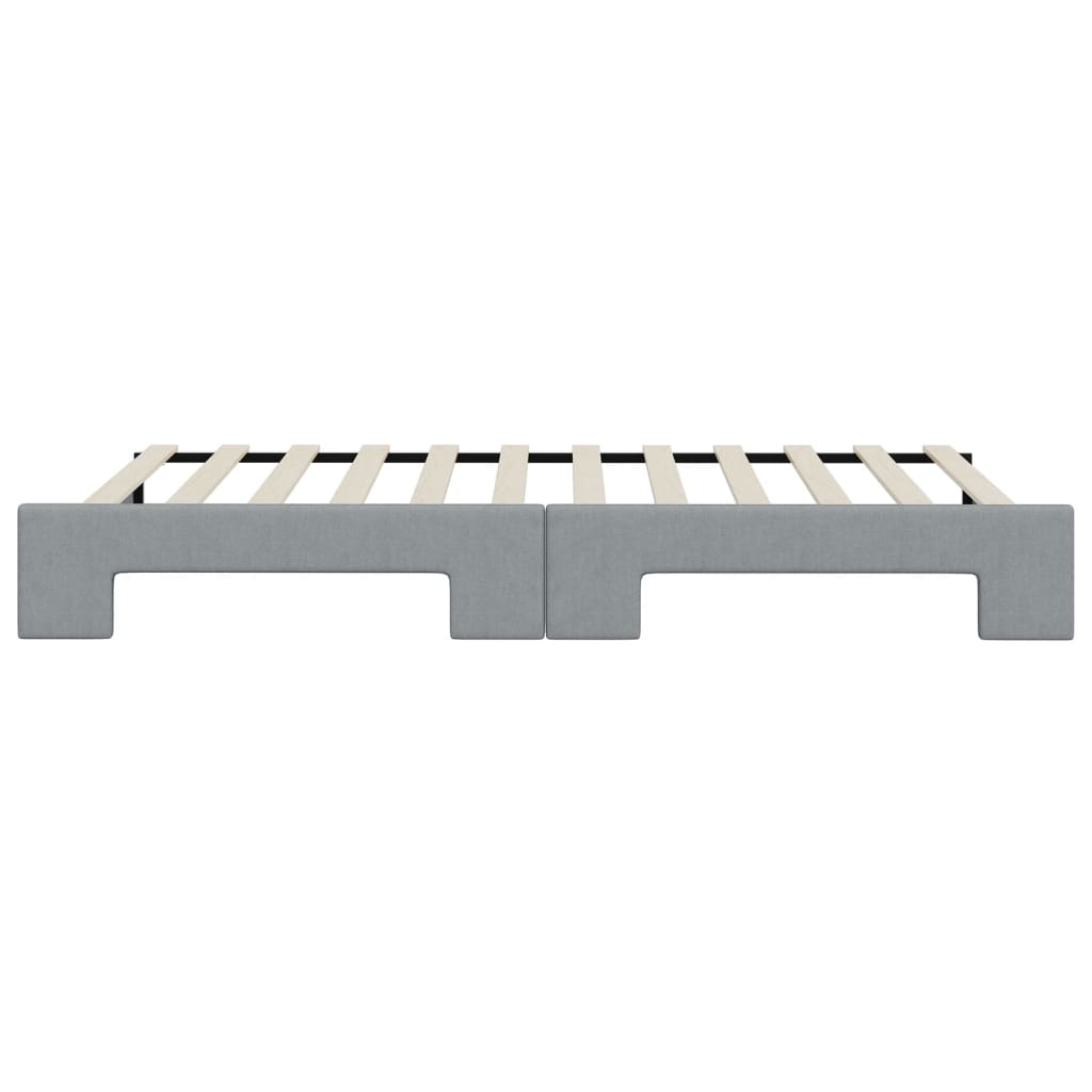 Divano Letto con Letto Estraibile Grigio Chiaro 80x200 Tessuto - homemem39