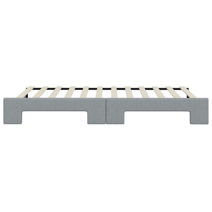 Divano Letto con Letto Estraibile Grigio Chiaro 80x200 Tessuto - homemem39