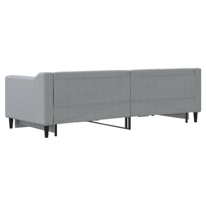Divano Letto con Letto Estraibile Grigio Chiaro 80x200 Tessuto - homemem39
