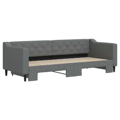 Divano Letto con Letto Estraibile Grigio Scuro 80x200 Tessuto - homemem39
